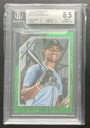 2022 Topps Gallery Julio "JRod" Rodriguez Green Pattern /99 front