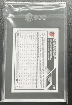 2023 Topps Gunner Henderson #206 RC SGC 10 back