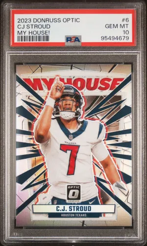 2023 Panini Donruss Optic My House! CJ Stroud #6 PSA 10 front
