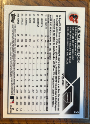 2023 Topps Chrome Gunnar Henderson #2 back