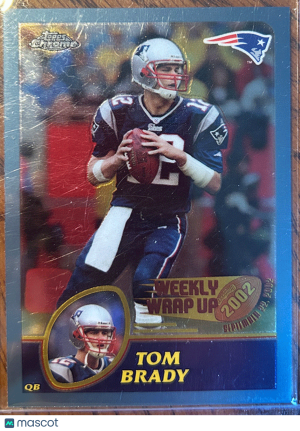 2003 Topps Tom Brady Weekly Wrap Up #293 New England Patriots front