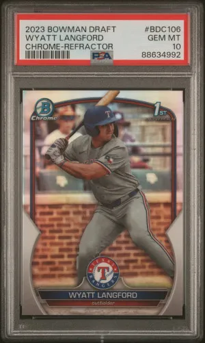 2023 Bowman Draft Wyatt Langford Chrome-Refractor front