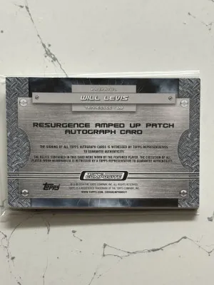 Will Levis Topps Composite RPA /125 back