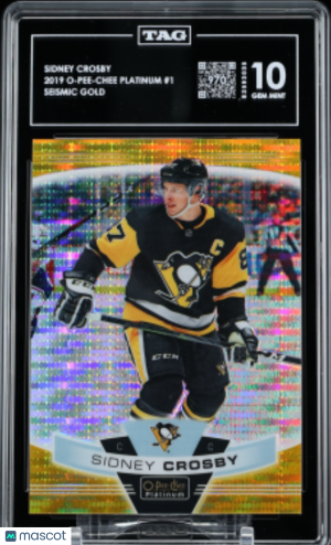 O pee chee platinum Sidney Crosby /50 Tag 10 front