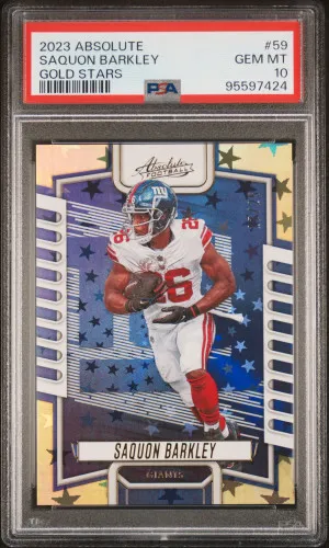2023 Panini Absolute Saquon Barkley Gold Stars front
