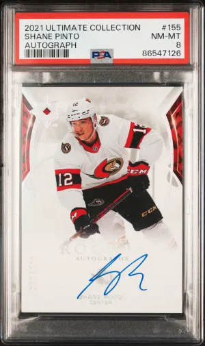 2021 Upper Deck Ultimate Collection Shane Pinto Autograph front