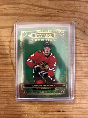 22-23 Stature rookie Lukas Reichel Green Parallel 40/99 front