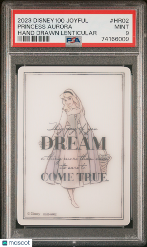 2023 Card.Fun Disney Joyful Hand Drawn Lenticular Princess Aurora #HR02 PSA 9 front