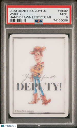 2023 Card.Fun Disney100 Joyful Hand Drawn Lenticular Woody #HR32 PSA 9 front