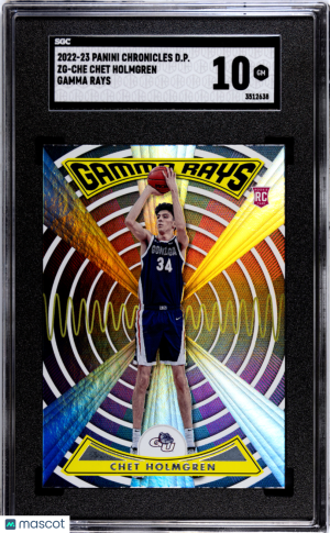 2022-23 Panini Chronicles Draft Picks Chet Holmgren #ZG-CHE Gamma Rays SGC 10 front