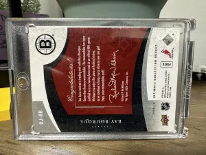 2009-10 Upper Deck Ultimate Collection - Ultimate Jerseys Patches #UJ-RB Ray Bourque /35 (MEM) back