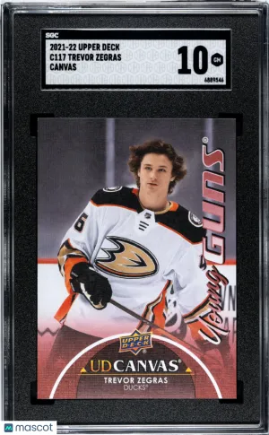 2021-22 Upper Deck Trevor Zegras #C117 Rookie SGC 10 front