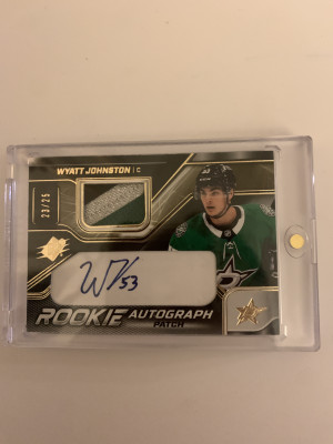 2022-23 SPX Rookie Patch Autographed Wyatt Johnston 23/25 front