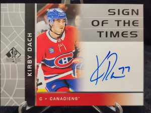 Kirby Dach Retro Sign Of The Times Auto 2022-23 SP Authentic RSOTT-KD Canadiens front