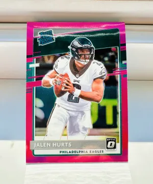 🦅2020 Panini Donruss Optic Jalen Hurts Pink Rated Rookie front