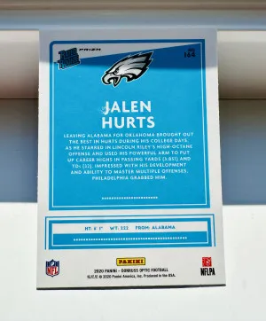 🦅2020 Panini Donruss Optic Jalen Hurts Pink Rated Rookie back
