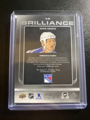 Adam Graves 22-23 The Cup Brilliance Auto back