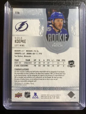 Cole Koepke 22-23 The Cup RPA /249 back