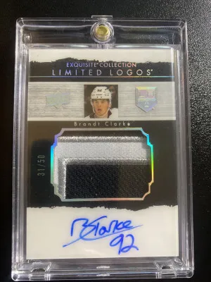 Brandt Clarke 22-23 Exquisite Limited Logos Patch Auto /50 front