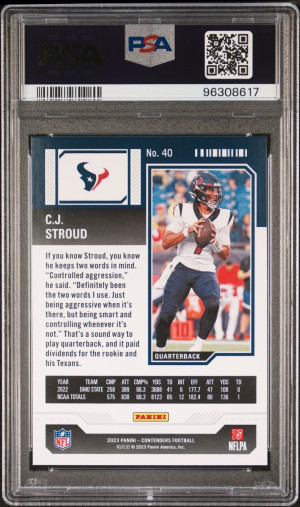 2023 Panini Contenders FOTL CJ Stroud back