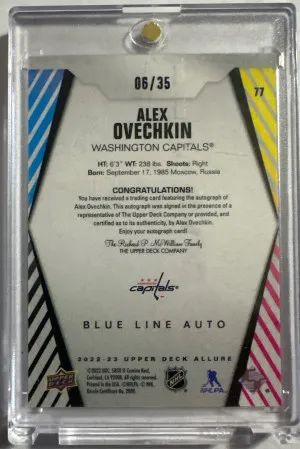 Alex Ovechkin Blue Line Auto 6/35 back