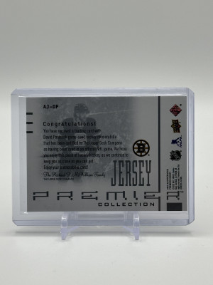 David Pastrnak 2021-22 Premier Jersey 78/300 back