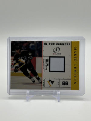 Mario Lemieux 2002 Fleer In The Corners Game-Used Board from Joe Louis Arena front