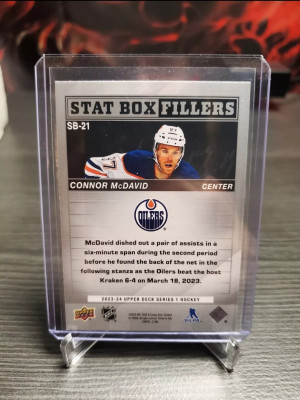 2023-24 Upper Deck Series 1 - Stat Box Fillers #SB-21 Connor McDavid back