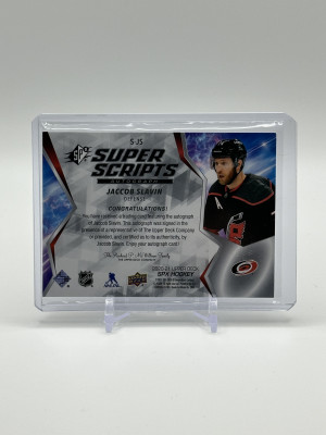 Jaccob Slavin 2020-21 SPX Super Scripts Auto back