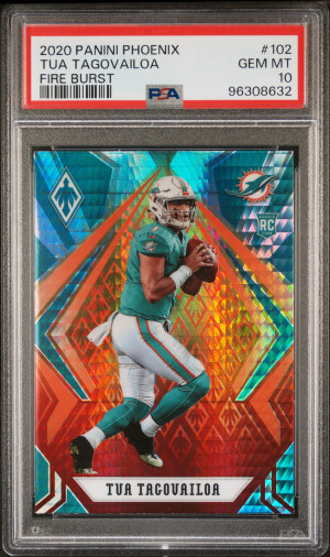 2020 Panini Phoenix Tua Tagovailoa Fire Burst front