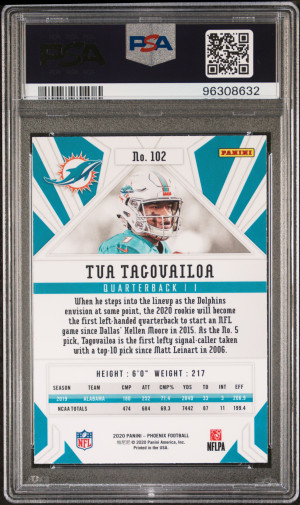 2020 Panini Phoenix Tua Tagovailoa Fire Burst back