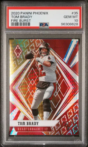 2020 Panini Phoenix Tom Brady Fire Burst front