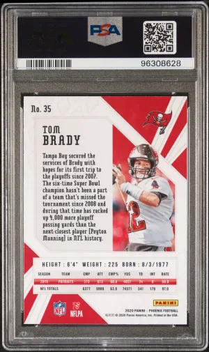 2020 Panini Phoenix Tom Brady Fire Burst back