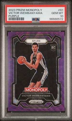 2023 Panini Prizm Monopoly Victor Wembanyama Purple front