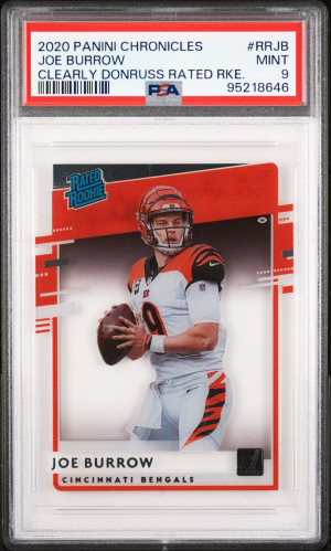 2020 Panini Chronicles Clearly Donruss Rated Rookies Joe Burrow Clearly Donruss Rated Rke. front