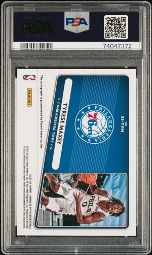 2020 Panini Donruss Optic Signature Series Tyrese Maxey Signature Series back