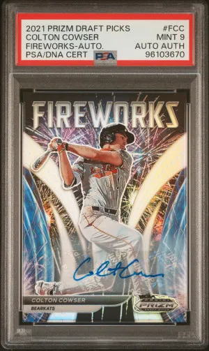 2021 Panini Prizm Draft Picks Fireworks Colton Cowser Fireworks-Auto. front