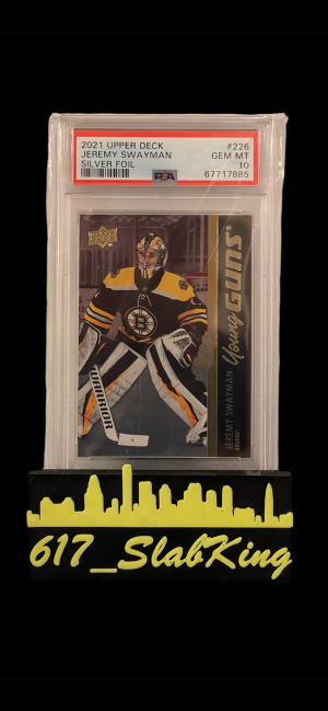 2021-2022 Upper Deck Jeremy Swayman Silver Foil back