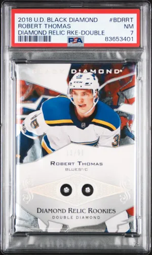 2018 Upper Deck Black Diamond Diamond Relic Rookies Robert Thomas Diamond Relic Rke-Double front