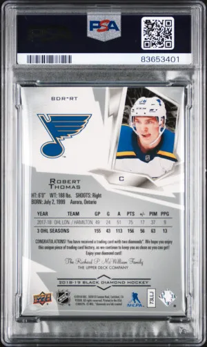 2018 Upper Deck Black Diamond Diamond Relic Rookies Robert Thomas Diamond Relic Rke-Double back