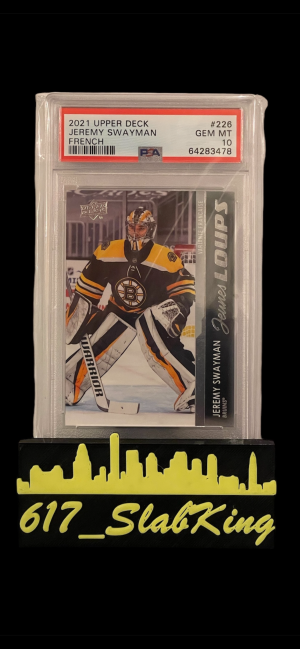 2021-2022 Upper Deck Jeremy Swayman French back
