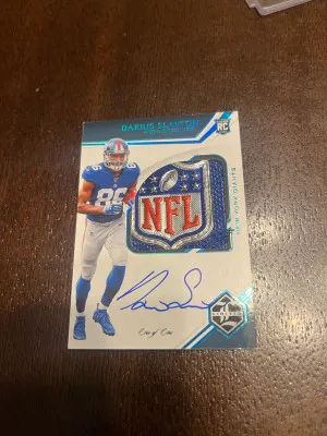 2019 Leaf Limited Darius Slayton Rookie Logo NFL Shield Auto And True 1/1 front
