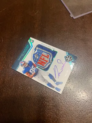 2019 Leaf Limited Darius Slayton Rookie Logo NFL Shield Auto And True 1/1 back