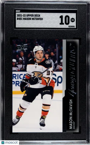 2021-22 Upper Deck Mason Mctavish #451 Rookie SGC 10 front