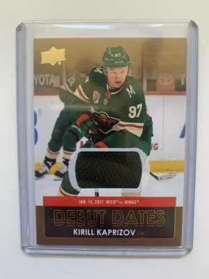 2020-21 Upper Deck Kirill Kaprizov Debut Dates front