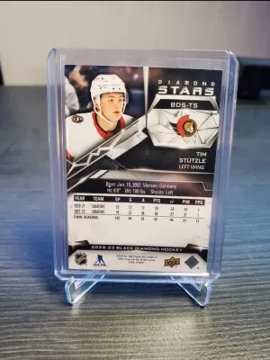 2022-23 Upper Deck Black Diamond #BDS-TS Diamond Stars Tim Stutzle /299 back