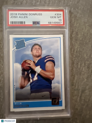2018 Panini Donruss Josh Allen #304 Rookie PSA 10 Bills front