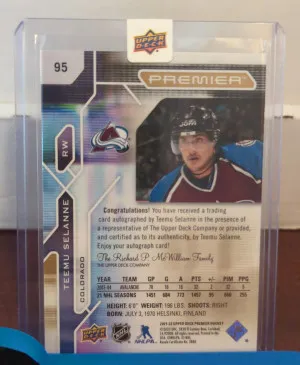 2021/22 Premier Teemu Selanne Legends Auto 25/25 back