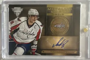Alex Ovechkin Metallic Marks Gold Panini Titanium 13/14 So Auto front