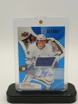 2021-22 Upper Deck Allure Blue Line Auto Jersey Auston Matthews/25-SSP front